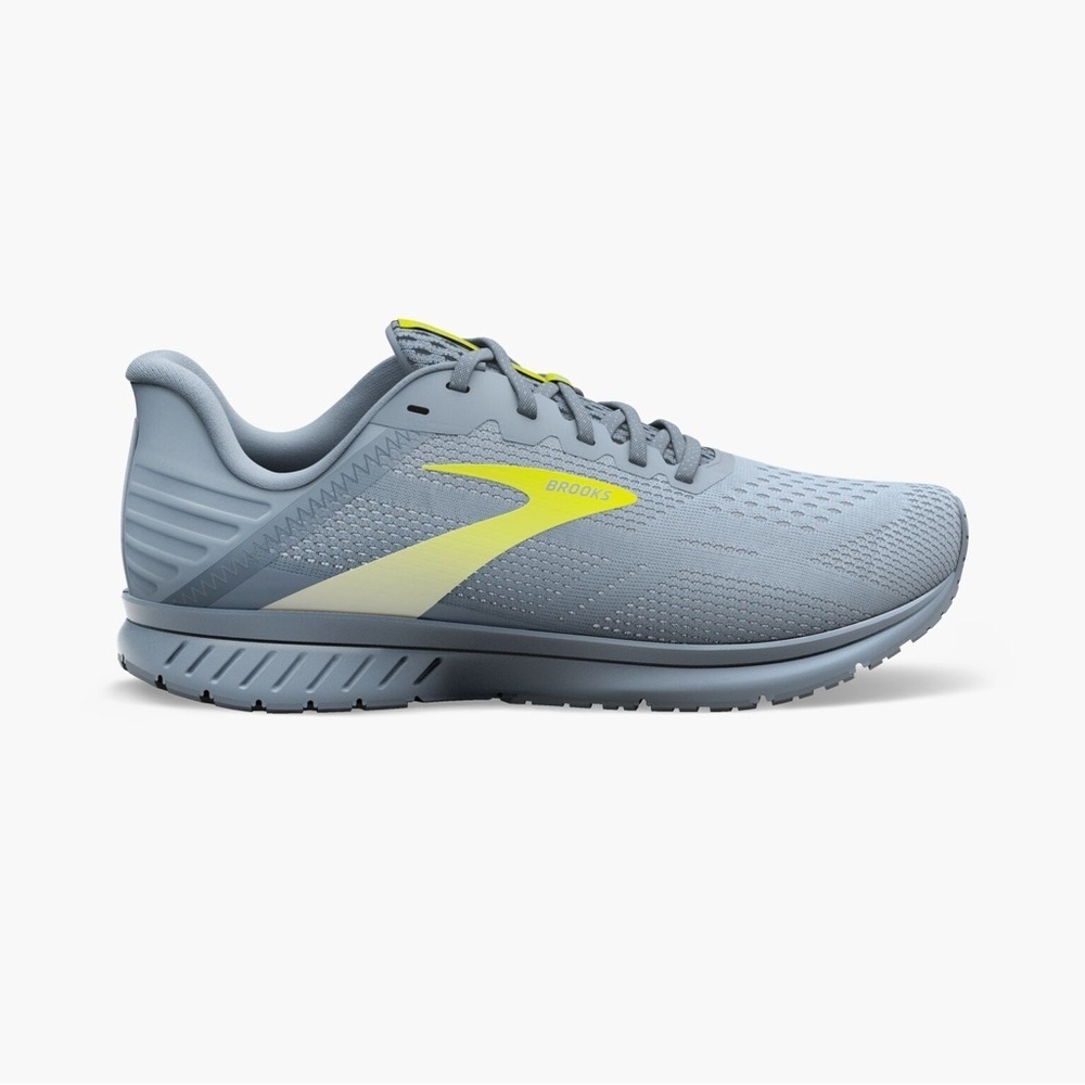 Brooks Men’s Anthem 5 Running Shoes Gray Neon Yellow Size 10